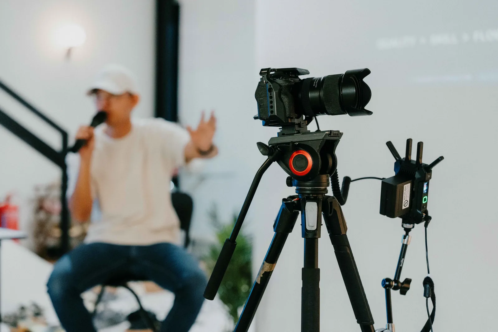 Camera demonstration during a workshop